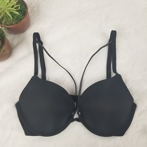 NEW Victorias secret black strappy push up bra 32D